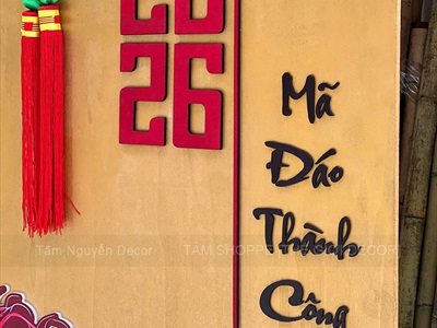 [ORDER 3-5 NGÀY] Mô hình Bao lì xì cỡ lớn Vàng Gold Tết Bính Ngọ [Bằng gỗ - Đế tự đứng] C2x1m BAOLIXI-05